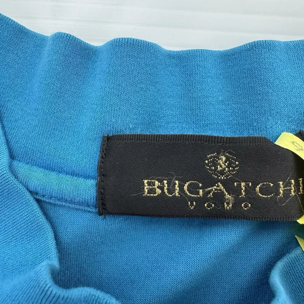 Bugatchi TPC Scottsdale Golf Shirt Mens M Blue Mercerized Cotton